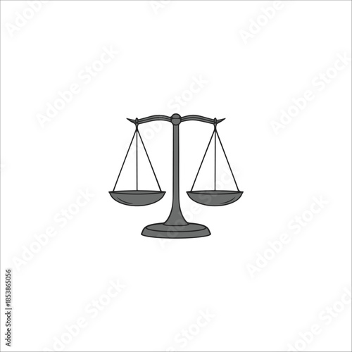 scales of justice hand drawn illustration artwork
