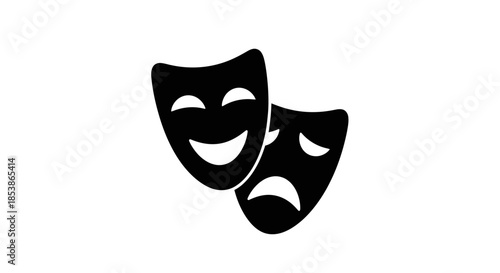 Theatrical comedy and tragedy masks.
