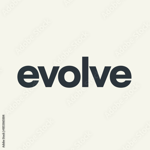 Evolve wordmark logo design for business branding.