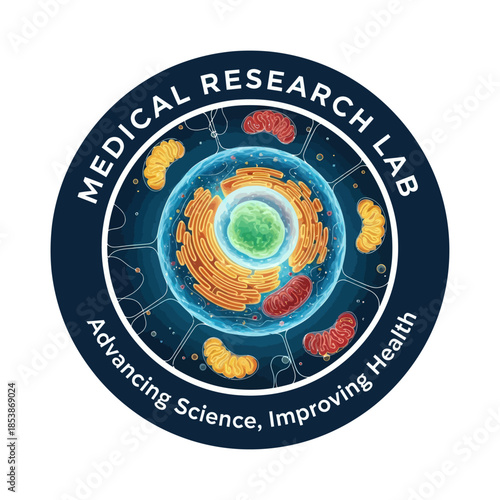 Medical Research Lab Logo Advancing Science Improving Health.