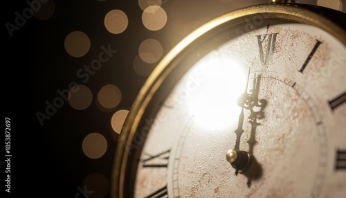 New Year Countdown Clock at Midnight Concept