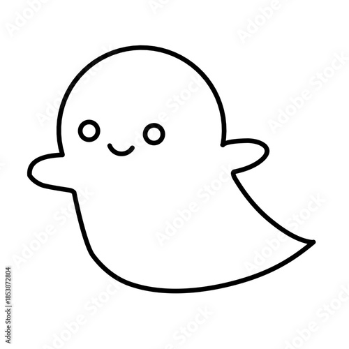 Cute ghost vector icon