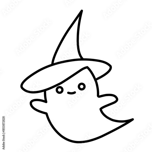 Cute ghost vector icon