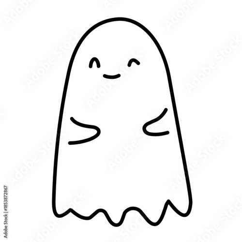 Cute ghost vector icon
