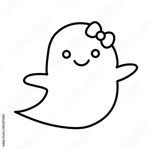 Cute ghost vector icon