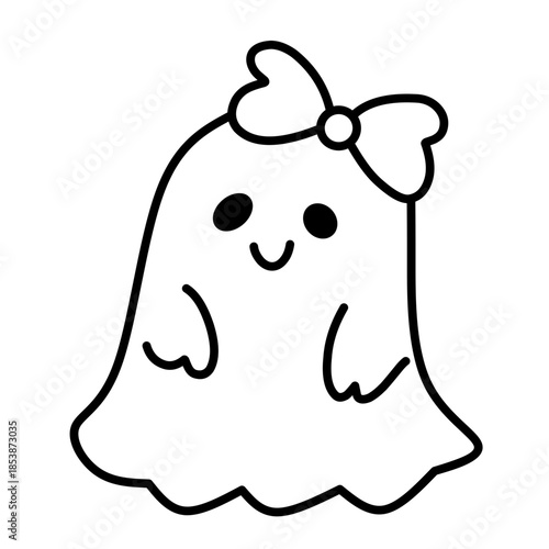 Cute ghost vector icon
