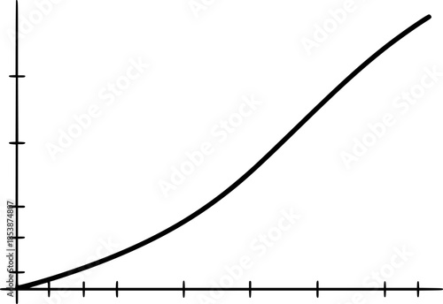 Predictive Analytics Graph Smooth Curve Minimalist Line Art
