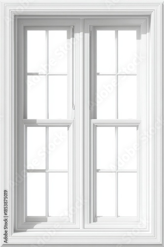 white window on a white wall