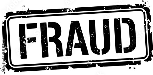 Red grunge stamp with the word fraud on white background
