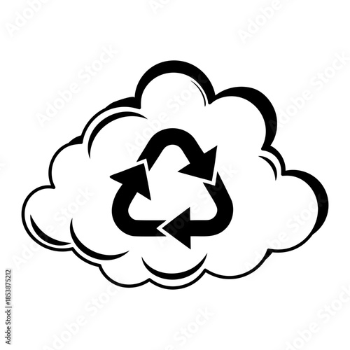 A hand drawn style illustration showing cloud sync

