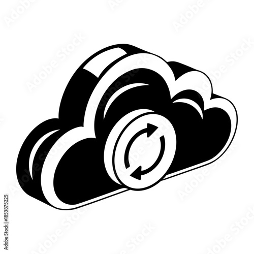 A hand drawn style illustration showing cloud sync

