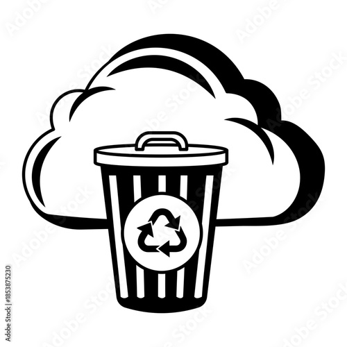 A hand drawn style illustration showing cloud sync

