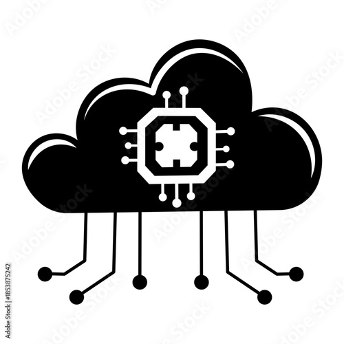 A hand drawn style illustration showing cloud sync

