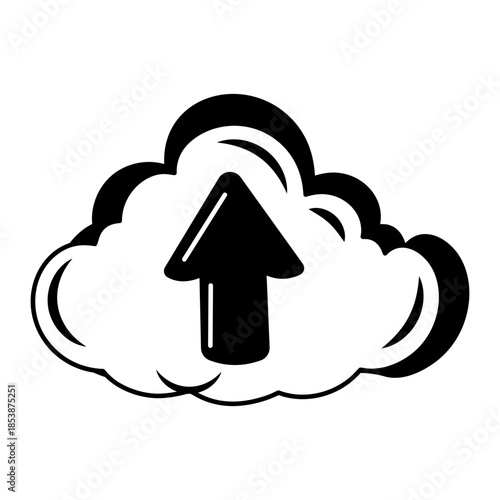 A hand drawn style illustration showing cloud sync

