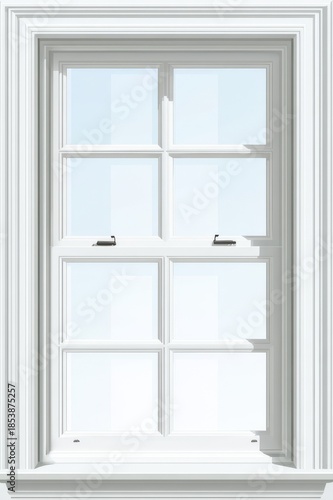 white window on a white wall