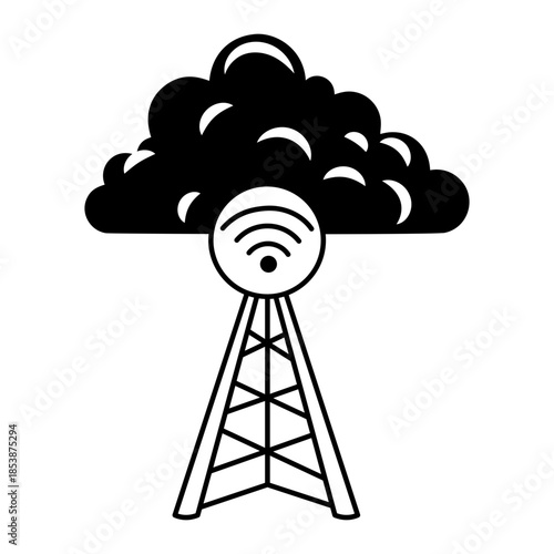 A hand drawn style illustration showing cloud sync

