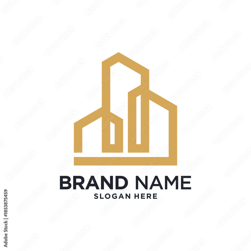 Fototapeta premium Building construction logo design inspiration with modern concept