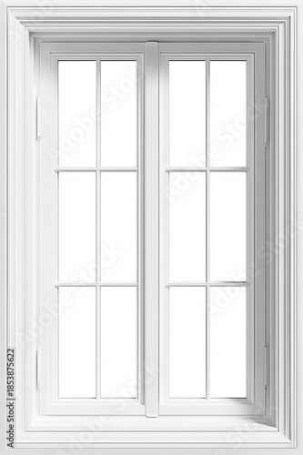 white window on a white wall