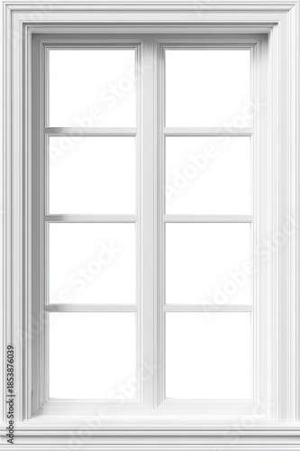 white window on a white wall