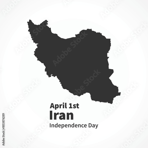 Iran map illustration on white background