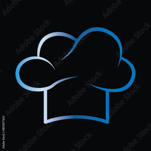 chef's hat with kitchen tools and banner vector illustration