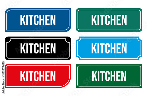 Kitchen Door Sign Illustration Printable Door Signs for kitchens and preparation rooms.