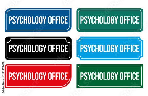 Psychology Office Door Sign Illustration Printable Door Signs for psychological support environments