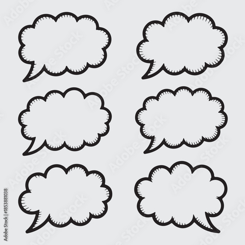 speech bubbles set