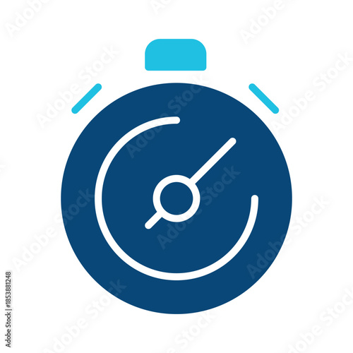 Simple solid stopwatch icon.