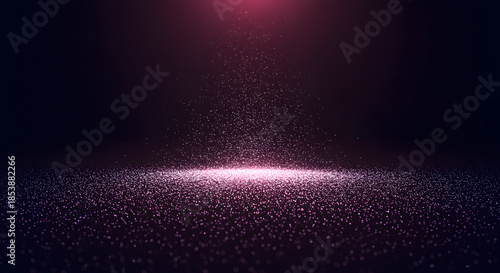 Pink Glitter Particles Rising From Dark Surface light