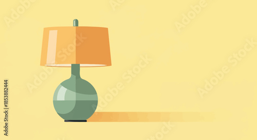 An illustration of a table lamp emitting light.
