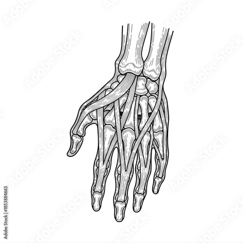 Human Hand Bones Anatomy