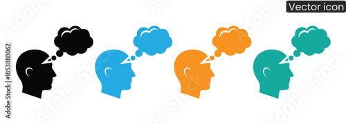 Vibrant illustration of diverse people with thought bubbles, symbolizing creativity and communication