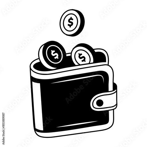 A hand drawn style illustration showing a shopping app
