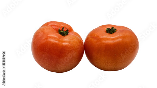 トマト 2個セット クローズアップ （背景透過）