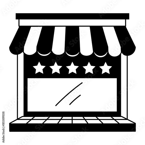 A hand drawn style illustration showing a shopping app
