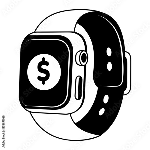 A hand drawn style illustration showing a shopping app
