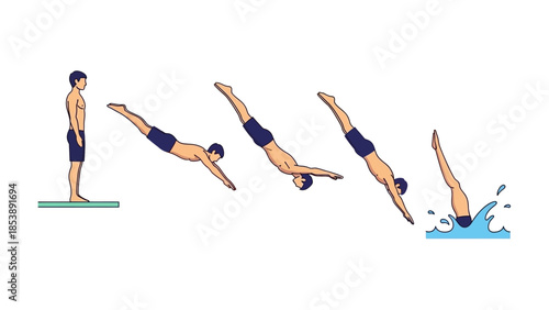 Man doing a backflip dive into water with dynamic movement