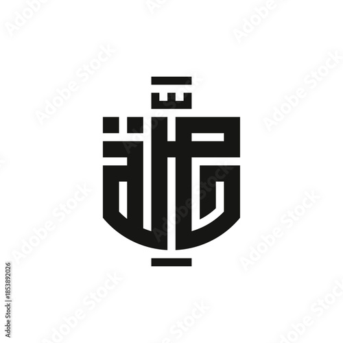 "Hessah" Name in Arabic Calligraphy logo design.