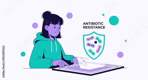 Girl interacts with antimicrobial resistance technology to learn innovative solutions