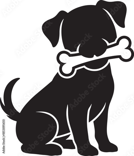 black dogs eating Person feeding