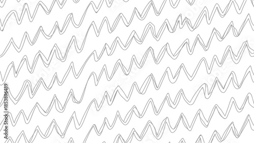 Intricate black and white sketch of a repeating wavy line pattern