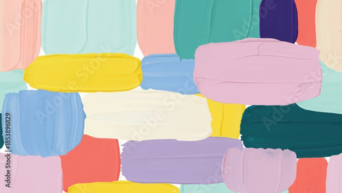 Colorful abstract background with textured brushstrokes and various pastel shades