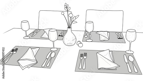 Elegant table setting for a fine dining experience