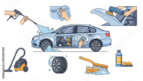 Car wash and detailing services for a sparkling clean vehicle