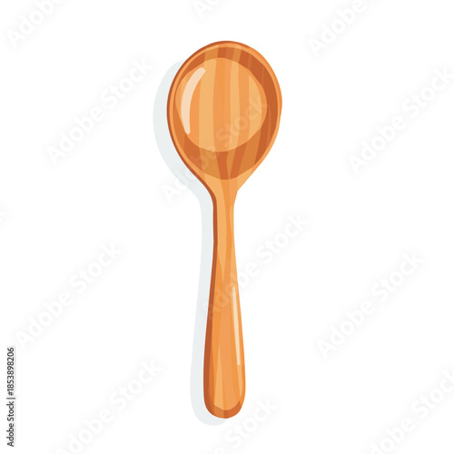 A Minimalistic 2D flat icon featuring a wooden spoon set, clean vector design, simple illustration style, isolated on a white background, and modern elements in vector and EPS format. simple icon