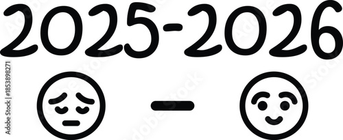 Contrasting emotions for future years 2025 2026
