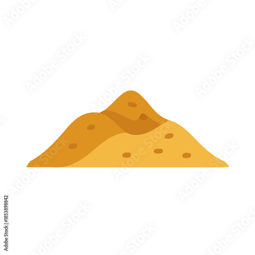 2D_icon_of_a_sand_dune, Vector, eps, flat design, animation design, simple flat 2D icon, minimalist design, clipart, illustration, EPS format