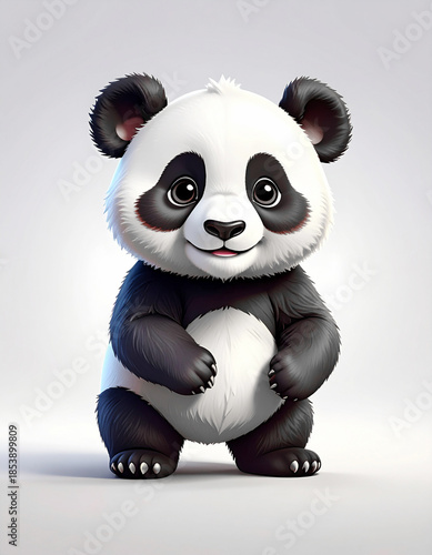 パンダのイラスト, AI生成画像