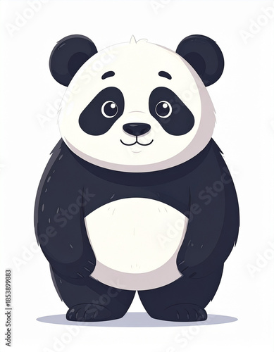 パンダのイラスト, AI生成画像